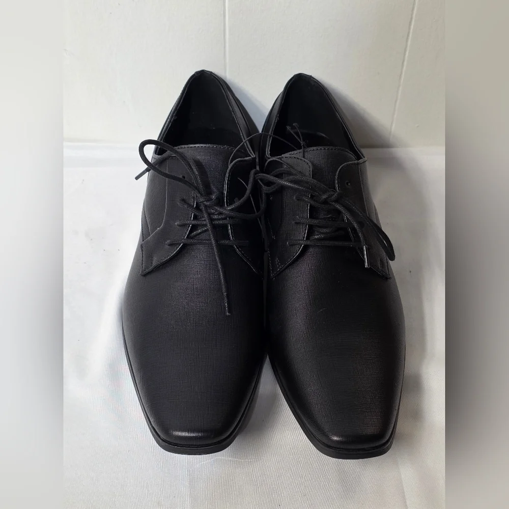 Calvin Klein Benton 2 Textured 7Black Oxford Shoes Mens Size 13